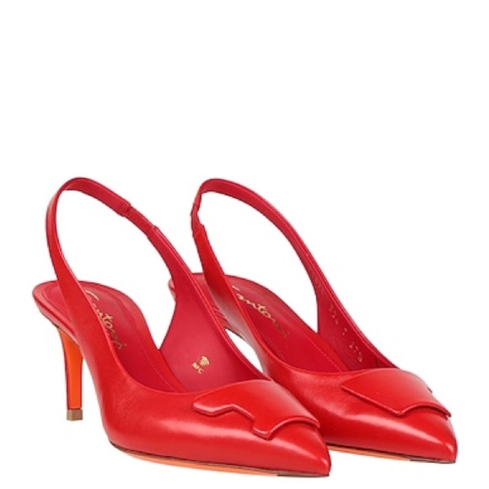 Brand NEW Santoni Made in Italy Slingback Heels size EU 39 1/2 never worn